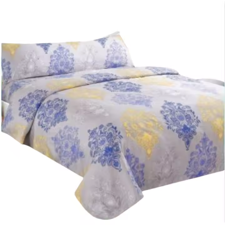 Juego para cama de 200 cm, juego de 4 piezas, encimera, 1 sábana bera estable, 2 fundas de almohada, 100% poliéster, transpirable. CXJF - 1
