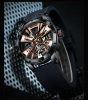 Reloj Mecánico Para Hombre SIBOTTE Con Tourbillon Y Esfera Luminosa Resistente Al Agua 50M Carcasa De Acero Inoxidable Cristal De Zafiro Lujo - details 16