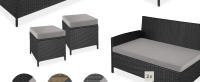 TECTAKE - Conjunto Jardín de Ratán Mesa y Cojínes, Conjunto Terraza Resistente a la Intemperie y Combinable, Muebles Jardín Exterior 5 Piezas, Sofá de Esquina, 2 Taburetes y 1 Mesa - details 1