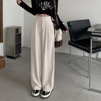 Rimocy Pantalones Anchos De Pierna Para Mujer Estilo Callejero Cintura Alta Moda Trabajo Oficina Pantalones Sueltos Rectos Sólidos Talla Grande Color Negro Beige Caqui - details 6