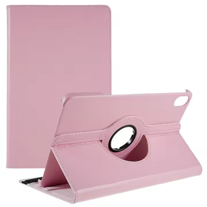 Para pad 8 12 pulgadas case de cuero giratorio 360 Grados Rose - 1