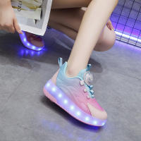 Zapatillas De Niños Con Luces LED Zapatillas De Patinaje Al Aire Libre Para Niños Y Niñas Zapatos Deportivos Cargados Por USB Zapatillas Casuales - details 11