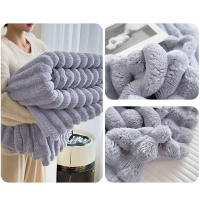 Manta De Peluche De Conejo Artificial Para Otoño Manta De Sofa Suave Y Cálida Manta Gruesa Para Cama Color Plush Tamaño Grande - details 6