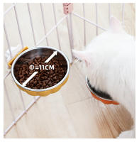 Tazón De Alimentos Para Perro HOOPET Acero Inoxidable Colgante Antisalto Tazón De Agua Para Gato Y Perro Jaula De Alimento Y Arroz - details 5