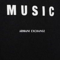 ARMANI EXCHANGE — Cod. 6KZTHA  Camiseta, hombre, cuello redondo, manga corta, solo color, logotipo impreso - details 0