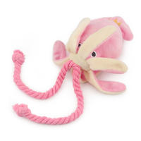 Juguete De Perro Pequeño Lindo Calamar Sonido BB Peluche Rosa Mordedor Con Ropa Para Gatos Juguetes Para Mascotas Squeak - details 4