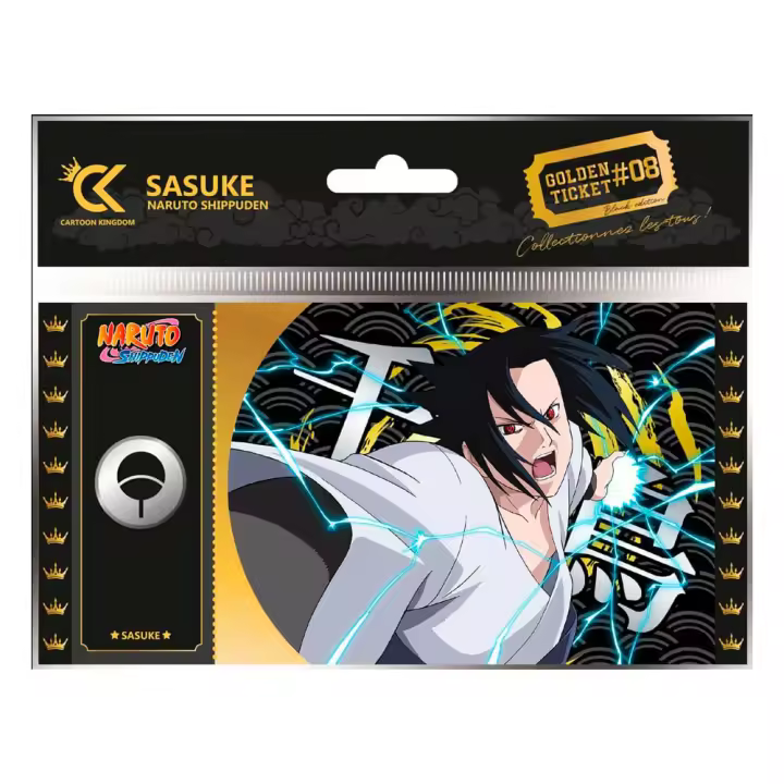 Golden Ticket Naruto Shippuden Sasuke 08 Cartoon Kingdom     Frikimon - 1