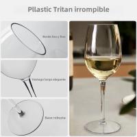 MICHLEY Jarrones De Vino De Plástico Inquebrantables 2/4/6PCS Rojos Para Picnic Reutilizables En Lavavajillas 12.5oz 355ML Para Fiesta Barra - details 3