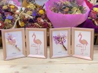 Porta fotos doble con ramo de flores preservadas para regalos de padres abuela madrina bebes madre amigas ramos artesanales de flores preservadas - details 1