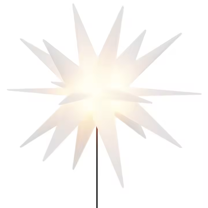 vidaXL Lámpara de Navidad LED y estaca de tierra plegable blanca 57 cm - 1