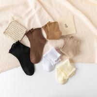 6 Pares De Calcetines Estilo Japonés Moda Casual Para Mujer Harajuku Con Volantes Y Colores Sólidos Calcetines De Algodón Tubo Medio - details 12