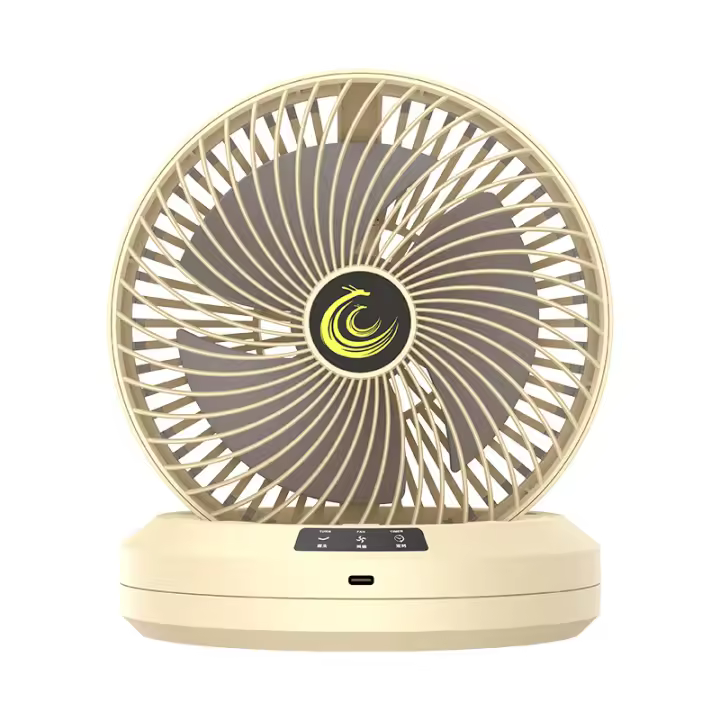Ventilador de Mesa, Oscilación Automática de 120°, Iluminación LED, Ventilador Silencioso USB, Adecuado para el Hogar, Oficina, Dormitorio - 1