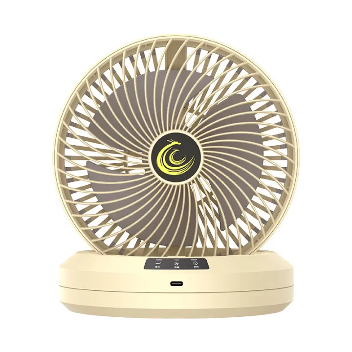 Ventilador de Mesa, Oscilación Automática de 120°, Iluminación LED, Ventilador Silencioso USB, Adecuado para el Hogar, Oficina, Dormitorio - 1