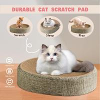 Cama De Rascado Para Gatos En Forma Oval Resistente Al Desgaste Sisal Almohadilla De Descanso Multifuncional Para Mascotas - details 13