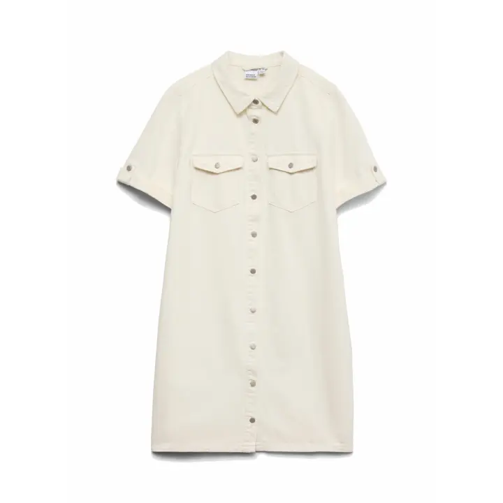 Vestido Tejano Vero Moda 10309665 Blanco - Ropa de Mujer - 1