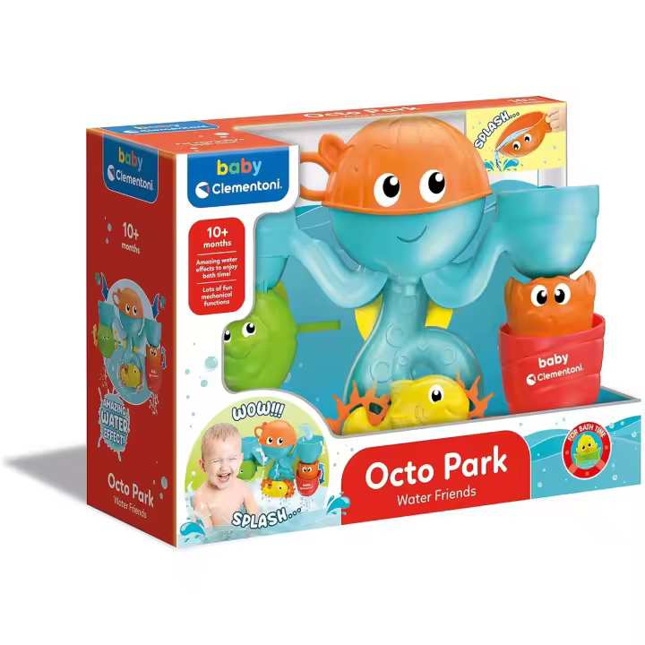 Clementoni - Baby Clementoni- Juegos de baño Parque acuático - juguetes de baño con efectos bebé a partir de 6 meses (17458) - 1
