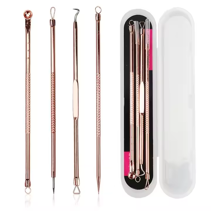 Agujas para Eliminación de Acné y Puntos Negros en la Piel Herramientas de Cuidado Facial Profundo Limpieza de Pores Negros Set de 4 - 1