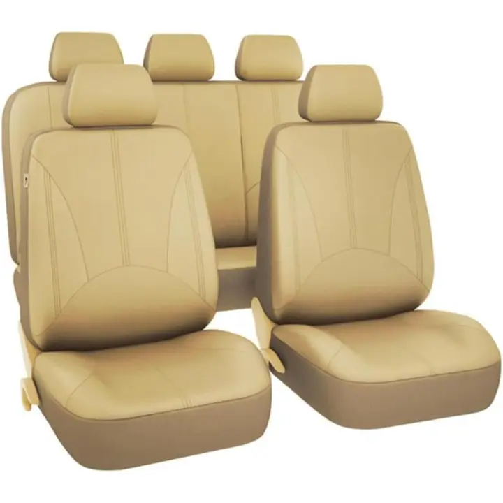 Cubierta de asiento para Mitsubishi ASX II I 2.gen / 1.gen ga / ASX Hybrid / SPACE Star 2.gen 2.gen 5 plazas, cubierta completa con cubierta completa de asiento para automóviles transpirables de cuero - 1