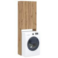 vidaXL Armario de lavadora 64x25,5x190 cm en color Roble artisan/Roble Sonoma/Madera antigua y más | almacenamiento funcional diseño moderno para baño dormitorio sala - details 0