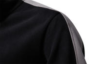 Sudadera de manga larga con cuello levantado para hombre, sudadera deportiva empalmada, chaqueta informal versátil, novedad de Otoño de 2024 - details 24