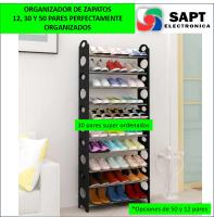 Zapatero Modular de Aluminio y Plástico | 3 Tamaños para 12, 30 o 50 Pares | Ahorro de Espacio y Organización | Organizador de espacios - details 0