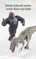 Modelo Realista De Dinosaurio Tyrannosaurus Rex Vs Gorila Juguete Educativo Para Niños Regalo De Cumpleaños Colección De Animales Prehistóricos - details 4