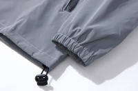 Chaqueta Reflectante Nocturna Para Hombres Con Capucha Y Cierre De Cremallera Impermeable Y Doble Tela Windbreaker Estilo Hip Hop Coreano - details 10