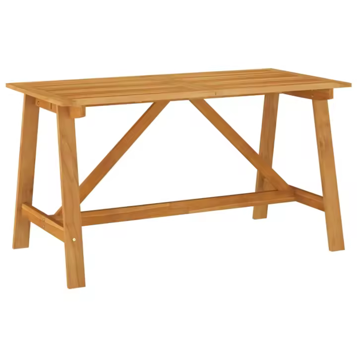 Mesa de Jardín Madera maciza de Acacia 140x73x73,5 cm - 1