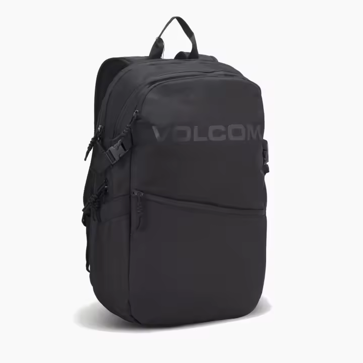 Sabas Shop Mochila Volcom Roamer Negra - 26 Litros - Compartimientos Exclusivos - Bolsillos Laterales - 1