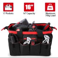METERK Bolsa de herramientas Kit de almacenamiento de herramientas de 16 pulgadas Kit eléctrico de 7 bolsillos con hombro ajustable  Correa - details 4