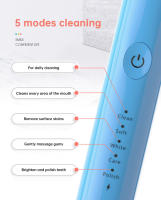 Toothbrush Eléctrico Tongwode Limpieza Oral Inteligente Recargable Inalámbrico Ultrasonido Automático Para Adultos Con 5 Modos De Limpieza Tiempo De Carga 2 Horas IPX7 - details 6