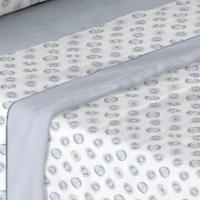 UNIFABRICS Sabanas Invierno térmicas de Coralina Estampadas, Doble Cara Térmica Mod.CERCHIO Azul para Cama 90,105,135,150 y 180 .Gramaje 180 gr/m extra suave - details 2