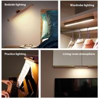 Lámpara De Noche LED De Madera Con Espejo Luz Frontal Recargable Magnética Para Dormitorio Lámpara De Borde Táctil - details 9