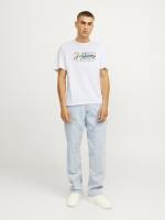 Jack & Jones Jorportland Block Branding Ss Cn Ln 12262662 Bright White Hombre - details 3