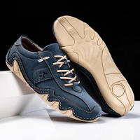 Zapatos Planos Casuales Para Hombres Hechos a Mano En Cuero PU Cómodos Mocasines Transpirables Zapatillas De Exterior - details 15