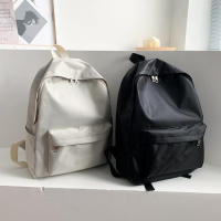 Mochila Preppy Para Estudiantes Gran Capacidad Botón Viaje Sólida Simple Harajuku Chic Moda Retro Unisex Alta Calle - details 19