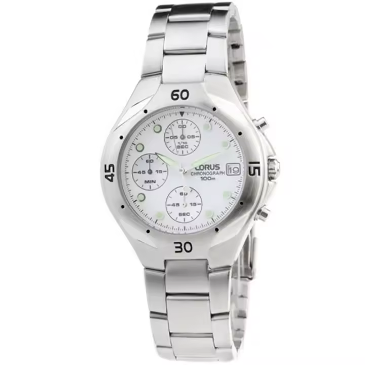 Lorus Rjn-23-bx-9-7295 Chronograph Reloj Para Para Hombre Color Plateado - 1