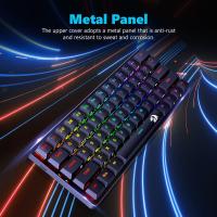 Teclado mecánico inalámbrico Redragon K615P-KBS Elise Pro, Bluetooth de tres modos, RGB, ultradelgado de perfil bajo, interruptores azules, 20 efectos de iluminación diferentes, 3 modos de conexión, compatible con Windows XP/Vista/7/8/10 - details 2