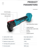 Herramienta Multifuncional Eléctrica Sin Alambre Con Sierra Y Trimmer Para Madera Y Jardín Compatible Con Batería Makita - details 3