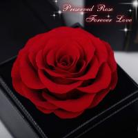 Caja De Joyas Regalo De Día De La Madre Para Mujer Caja De Collar Rosa Artificial Caja De Flores Eterna Para Regalo De San Valentín Decoración De Hogar - details 1