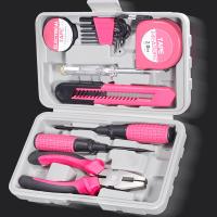 Juego De Herramientas DIY Para Mujer 13pcs Rosa Kit Pequeño De Herramientas Básicas Para El Hogar Oficina Y Dormitorio Universitario - details 1