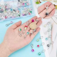 100pcs Encantos Colgantes De Cristal Para Llaveros Bolas De Vidrio Estrelladas En 10 Colores Con Cierre De Langosta - details 2