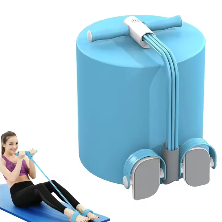 6 Tubos Pedal Puller Portátil Con Cuerda De Resistencia Para Entrenamiento De Músculos Abdominales Braza Espalda Y Pierna Con Pantalla LED Y Contador De Voz Inteligente Para Gimnasio Doméstico - 1