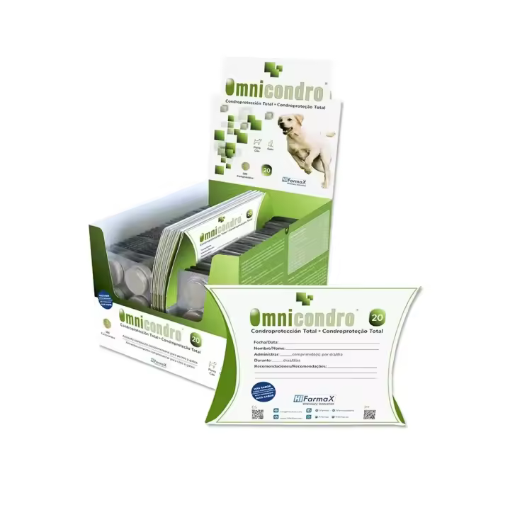 OMNICONDRO 20 300 comprimidos alimento complementario de apoyo articular para perros y gatos Hifarmax - 1
