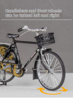 Modelo De Bicicleta Retro De Aleación a Escala 1/10 Con Ruedas De Goma Para Niños Juguetes De Coches Y Bicis De Metal Regalo Para Fiestas - details 5
