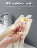 Toalla Colgante De Velours Coral Suave Con Bordado De Cerdo Para Baño Y Cocina Toalla De Mano De Poliéster 100% Uso Doméstico - details 6