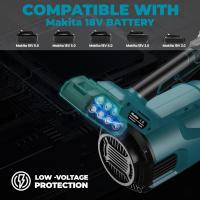 Soplador de aire eléctrico de alta potencia, 2 modos de velocidad para batería Makita de 18V, soplador de hojas/polvo inalámbrico de mano, herramientas de jardín - details 5