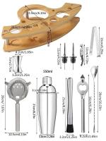 Juego De Barra De Coctelería De Acero Inoxidable Para 1/3/6/9/11 Piezas Kit De Bartender Mezclador De Vino Martini Boston Herramientas De Bar Para Fiesta - details 9