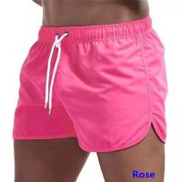 Shorts De Natación Para Hombres Quick Dry Con Cinturón Ajustable Y Bolsillos Conjunto De Baño Transpirable Para Surf Y Playa Verano - details 1