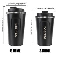 Taza Termo De Acero Inoxidable Para Viaje Con Capacidad De 380/510ML a Prueba De Fugas Para Té Agua Café Thermo Cafe Car - details 3